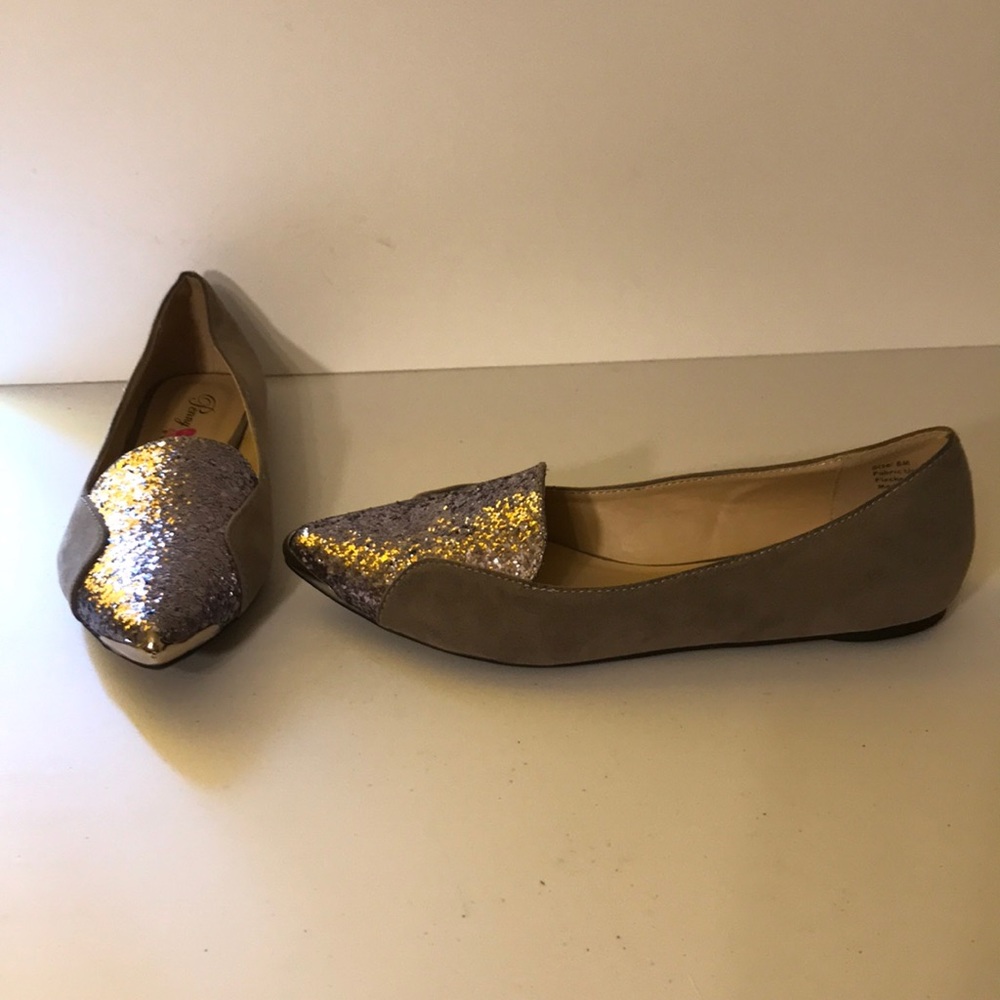 Penny Loves Kenny glitter steel tip loafers size 8